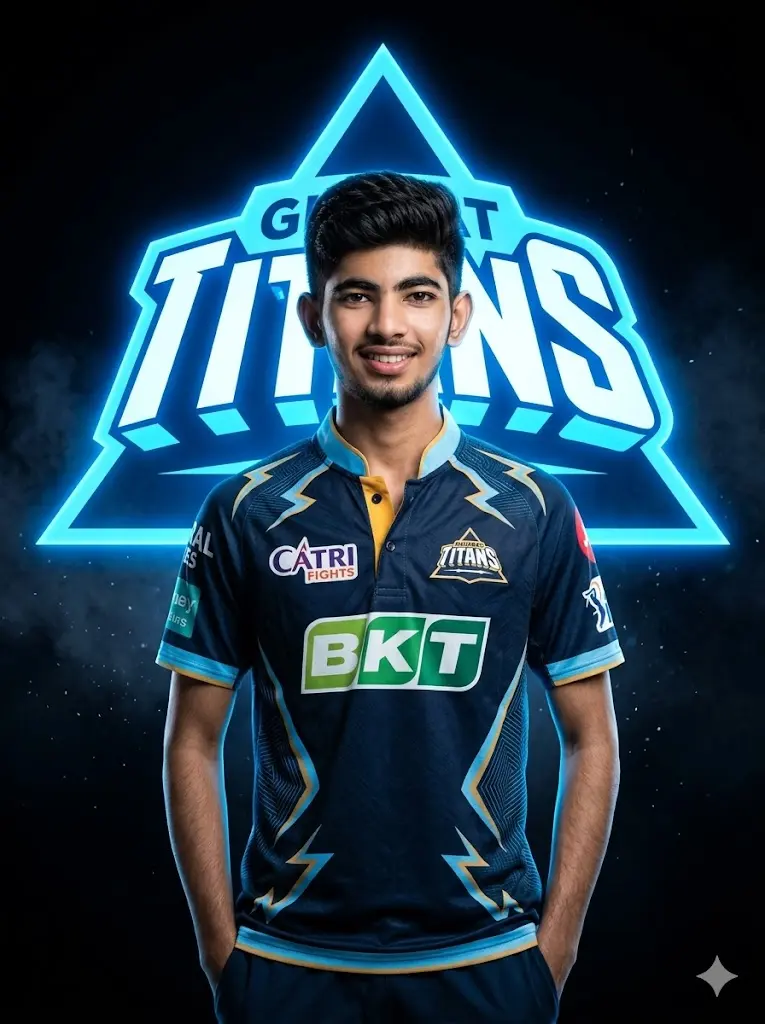 Titans Black Background Logo Glow Portrait