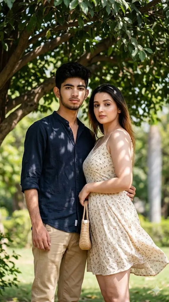 12 Gemini Prompts for Lovers Copy Paste Tree Shade Couple Portrait Tree Shade Couple Portrait