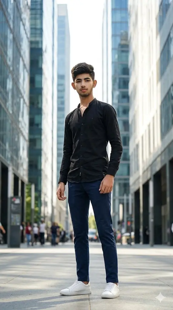 11 Instagram Trending AI Image Prompt For Boy: Upload Your Photo & Look Like an Instagram Model Instantly Urban Glass Tower Confidence Shot Urban Glass Tower Confidence Shot