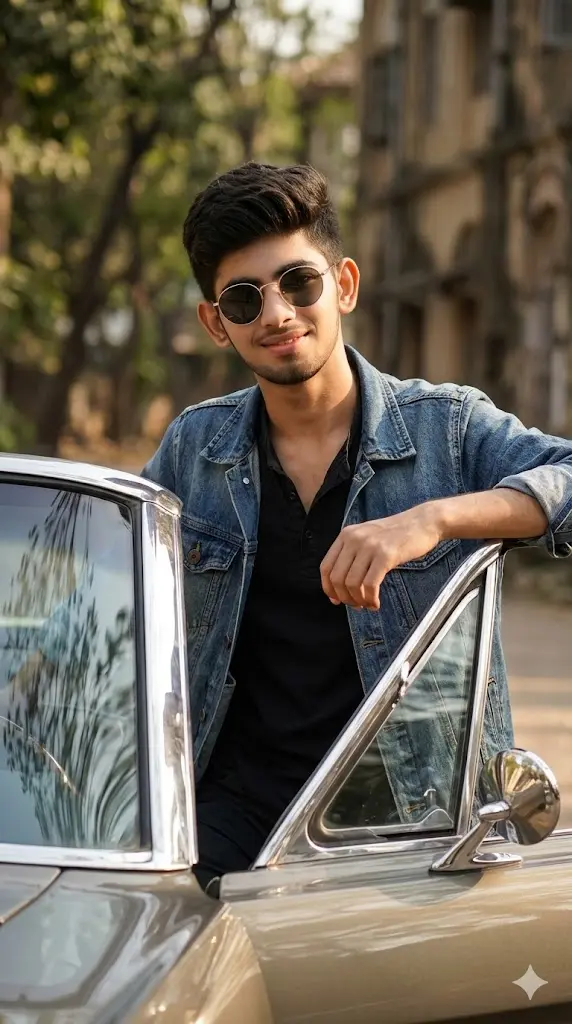 Vintage Car Door Portrait