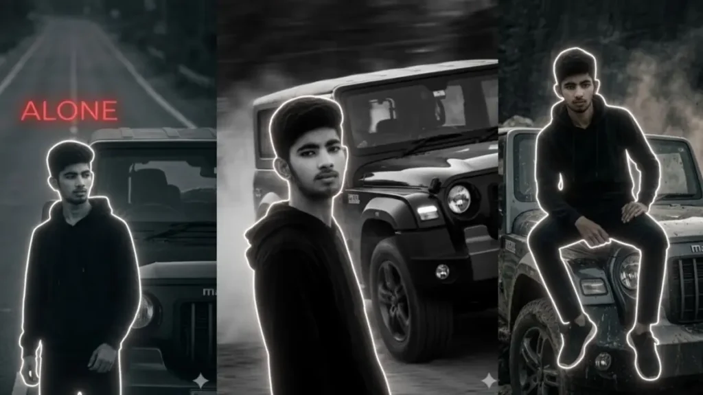 Boys black hoodie with Thar AI prompt