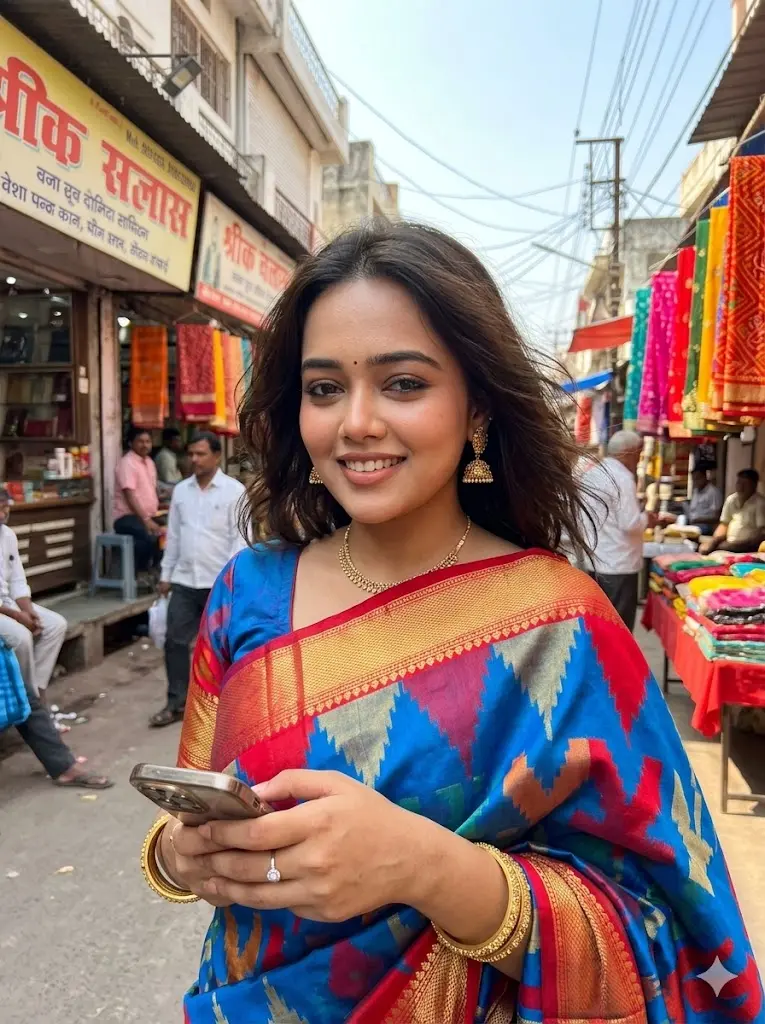Market Street Saree Selfie