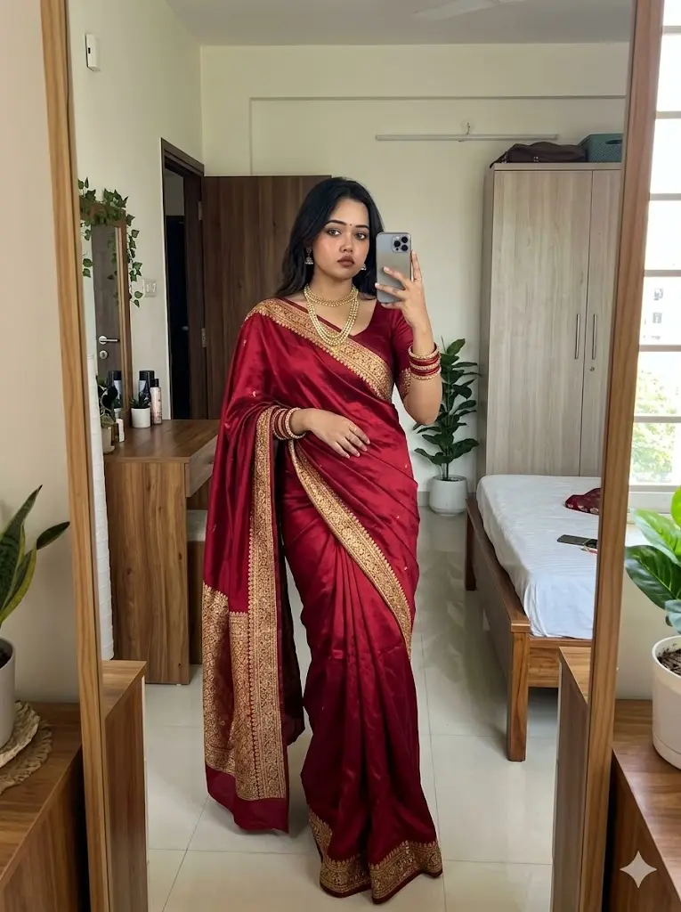 Standing Full Length Mirror Saree Selfie