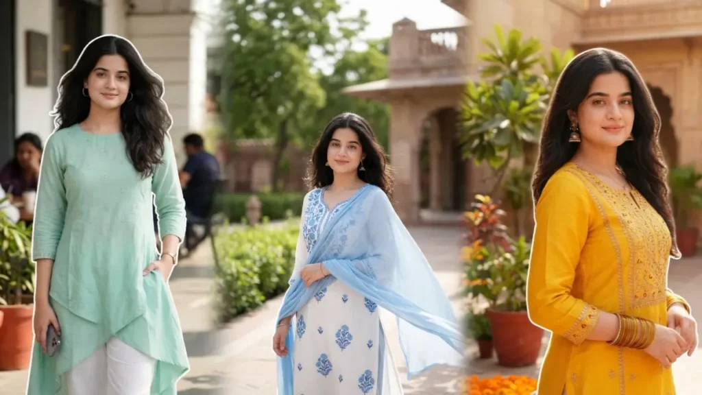 Stylish Indian Girls in Kurti AI Prompts