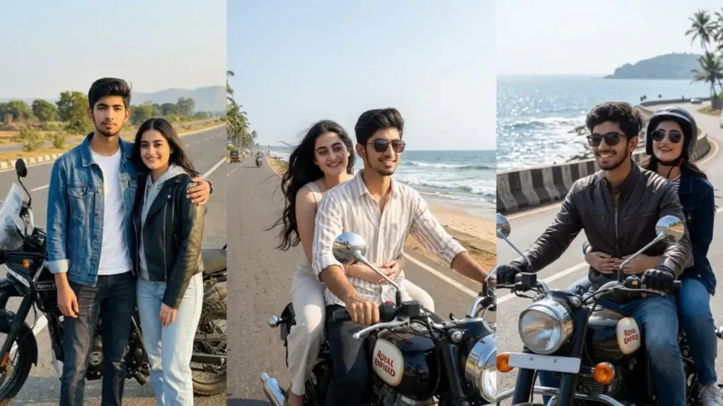Gemini AI Couple Bike Photo Editing Prompts